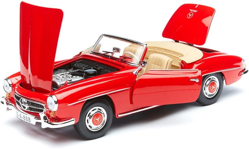 Maisto Mercedes 190SL '55, Modellauto mit Federung, Massstab 1:18, Türen und Motorhaube beweglich, F