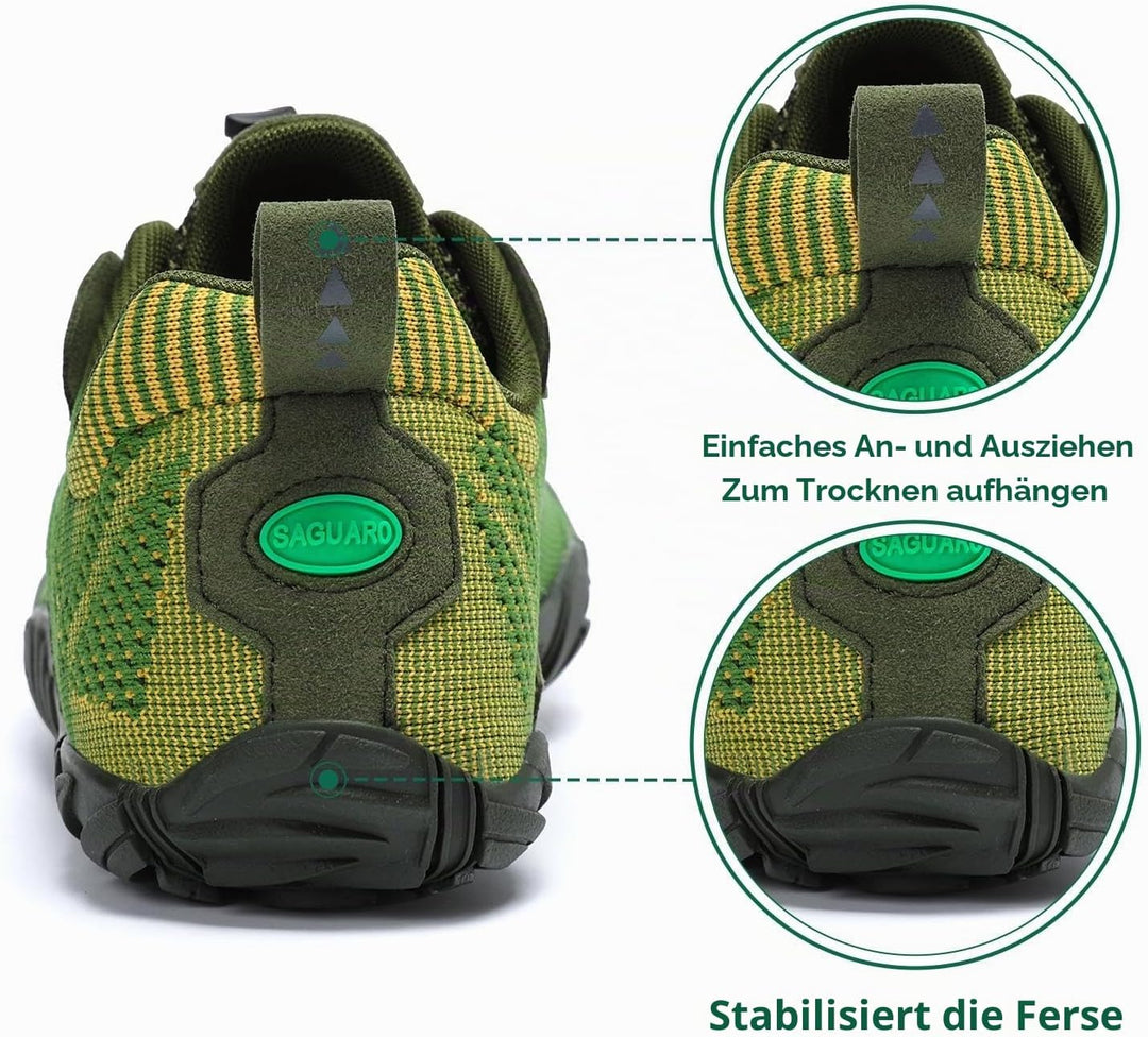 SAGUARO Herren Damen Barfussschuhe - Atmungsaktiv rutschfest Barfussschuhe - mit Breite Zehenbox und