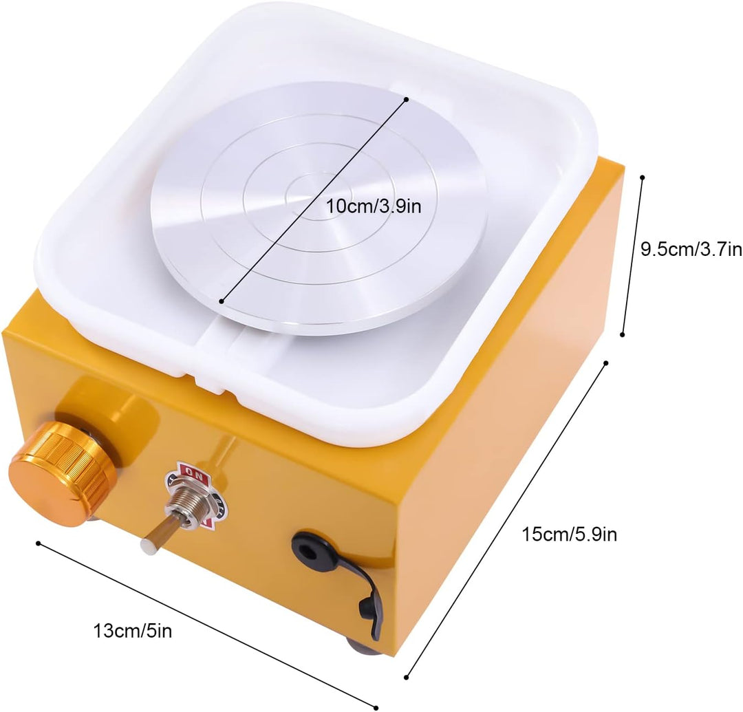 Mini Töpferscheibe 10cm 2000RPM Keramikformmaschine Tonspinnrad Kinder DIY Keramik Formwerkzeug mit