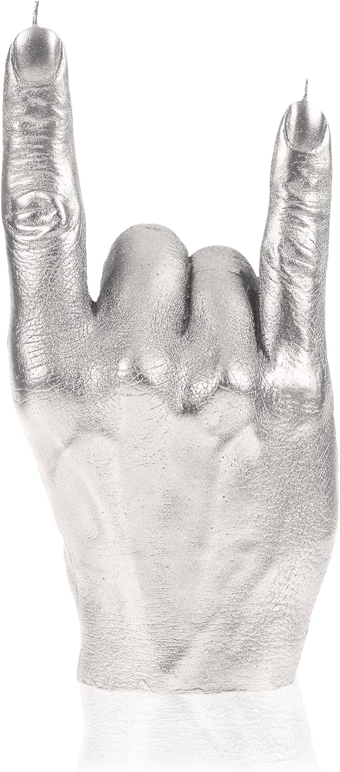 Candellana Hand RCK Kerze - Hand Figur - Coole Deko - Gothic Deko - Grunge Deko Kerze - Heavy Metal