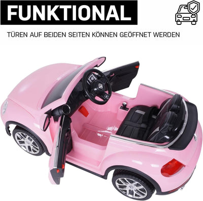 Actionbikes Motors Kinder Elektroauto VW Beetle Käfer - Lizenziert - 2 x 40 Watt Motoren - 2,4 Ghz F