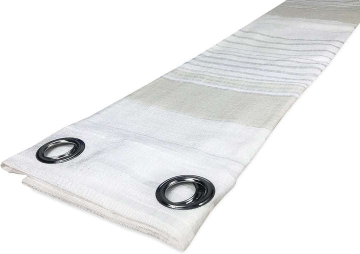 tex family Vorhang Stripy 140 x 280 cm verpackt (cremefarben) Cremeweiss, Cremeweiss