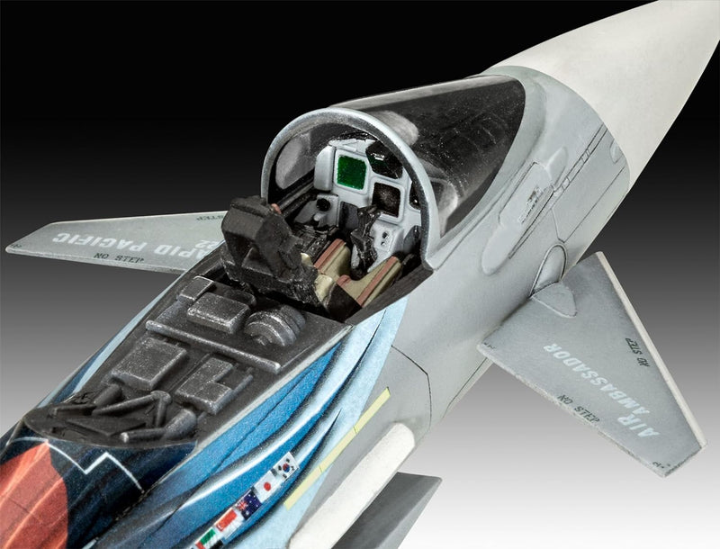 Revell Modellbausatz I Geschenkset Eurofighter Pacific Exclusive Edition I Flugzeug Bausatz I 130 Te