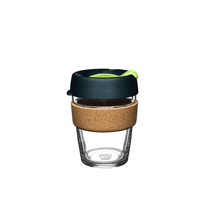 KeepCup Wiederverwendbarer Glasbecher, mittelgross, 340 ml, tief Brew Cork