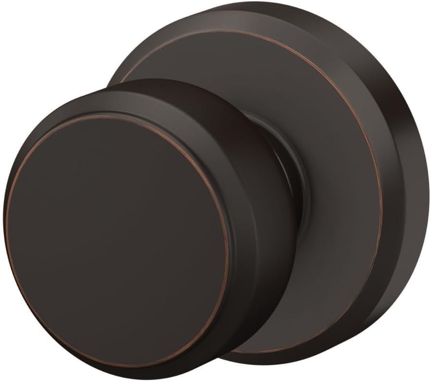 SCHLAGE Bowery Knauf mit Greyson Besatz Drehsicherung Antikbronze (F170 BWE 716 GSN) Bronzefarben Sc
