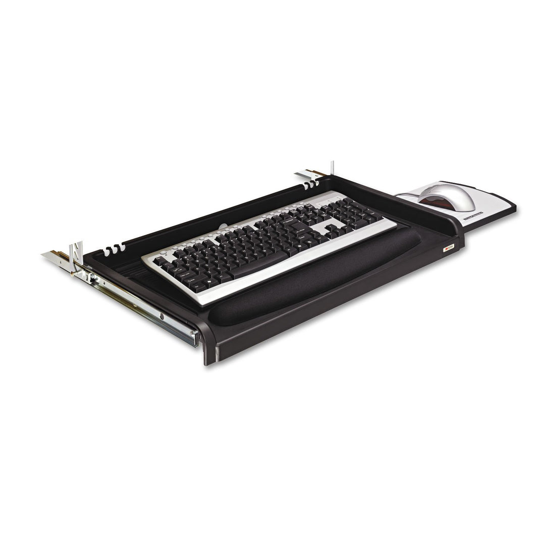 3M Adjustable Under-Desk Keyboard Drawer, Three Height Settings, Wide Tray with Gel Wrist Rest Accom