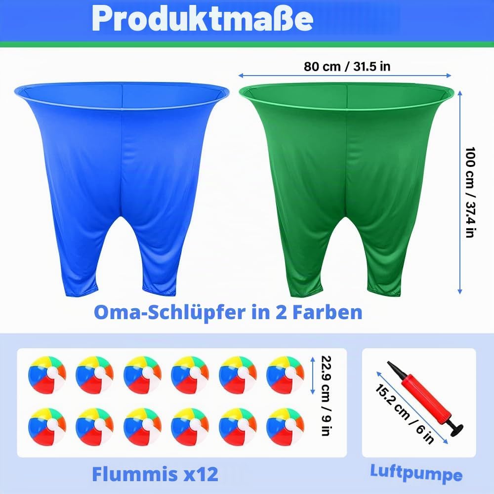 2 Stück Granny Pants Wurfspiel, Granny Pants Yard Game für Erwachsene und Kinder, mit 12 Hüpfbällen