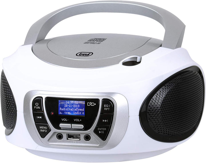 Trevi - Tragbares Stereo-CD-Boombox DAB/DAB+ Radio mit RDS und USB-Eingang mit direkter Wiedergabe v