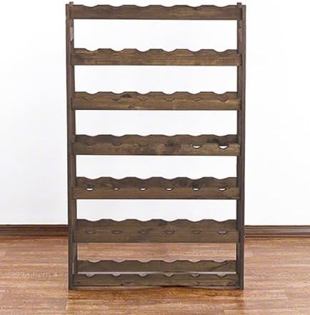 PROREGAL Weinregal PINOTWINE | HxBxT 102x63x25cm | 42 Flaschen | Massives Kiefernholz | Braun geölt