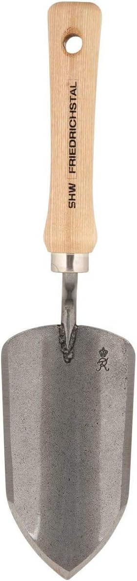 SHW-FIRE Unkrautentferner und Blumenkelle - Starkes Gartenwerkzeug aus Stahl und Holz