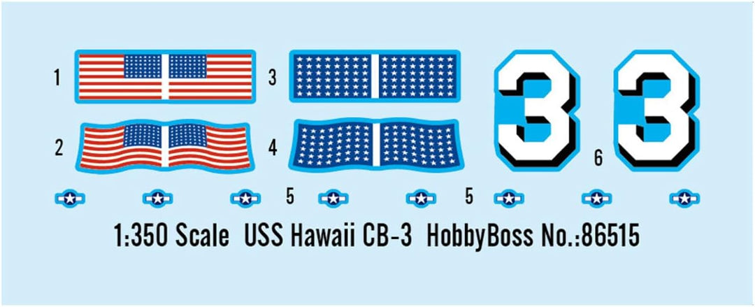 Hobby Boss 086515 1/350 USS Hawaii, CB-3 Plastikmodellbausatz, Modelleisenbahnzubehör, Hobby, Modell