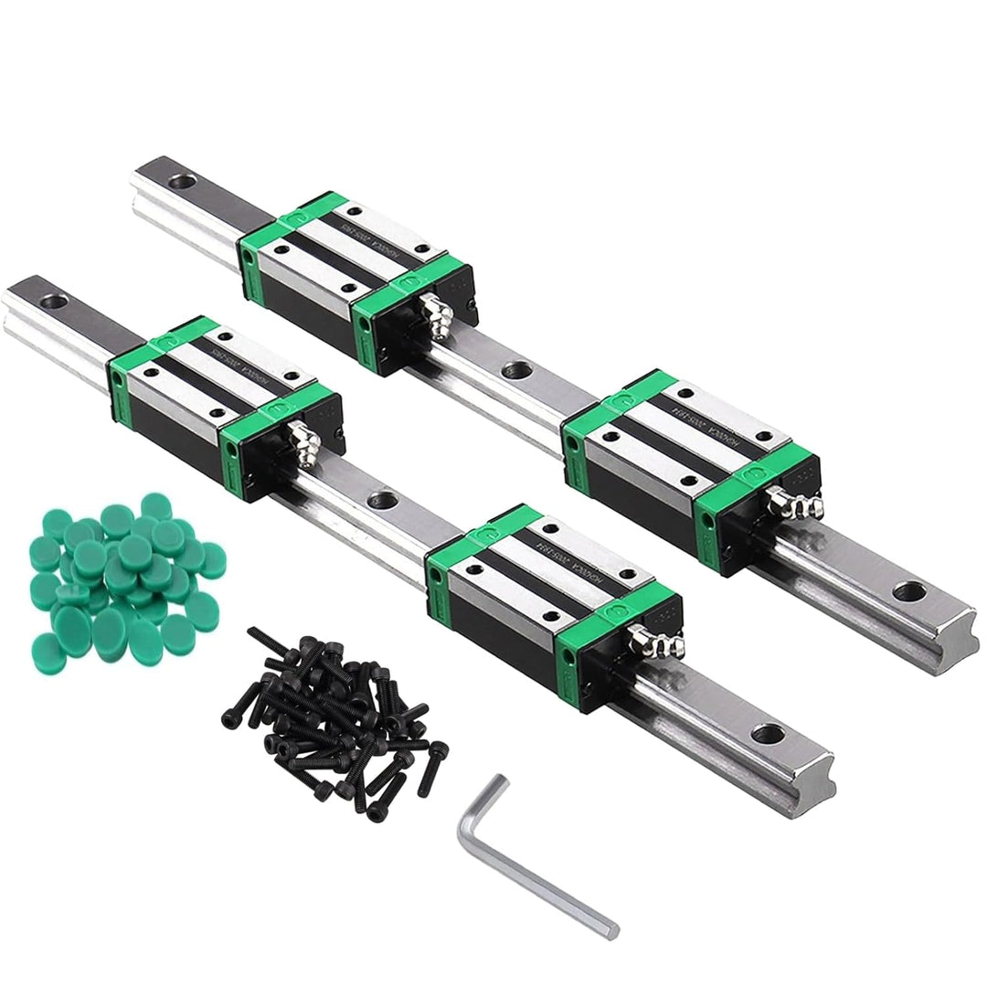 ONLISUM HGR20 200mm 2 Stück Linearschiene mit 4 Stück HGH20CA Lagerkissen Blöcke 20mm für DIY 3D Dru