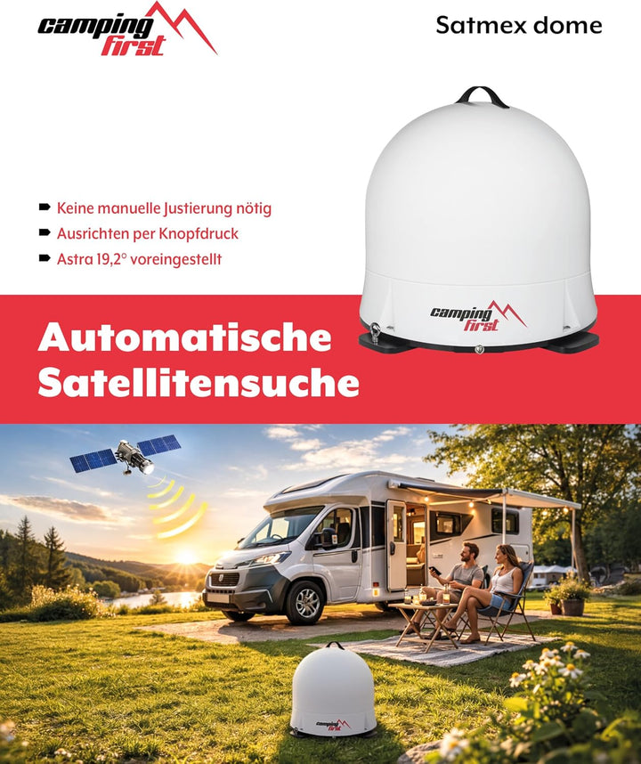 Satmex Dome – Vollautomatische Sat-Antenne (Für den mobilen Einsatz, selbstständige Ausrichtung auf
