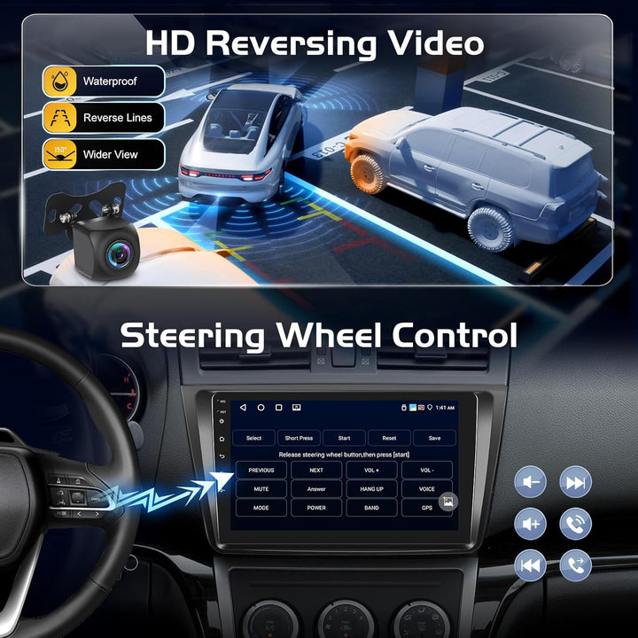 Android Autoradio für Mazda 6 GH 2007-2012 mit Kabellosem CarPlay & Android Auto, 9 Zoll Bildschirm