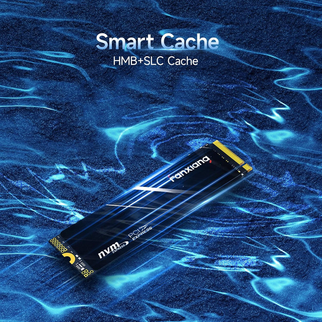 fanxiang NVMe SSD 2TB, M.2 PCIe Gen4x4 Gaming Solid State Drive, 5200 MB/s Lesen, 4700 MB/s Schreibe