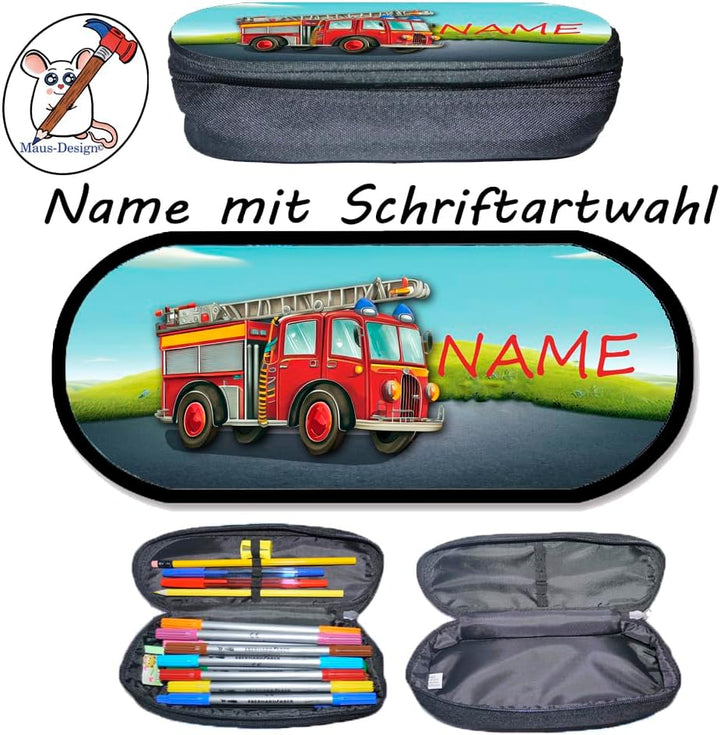 Stifteetui Stiftebox mit Name und Schriftartwahl (Feuerwehr), Feuerwehr