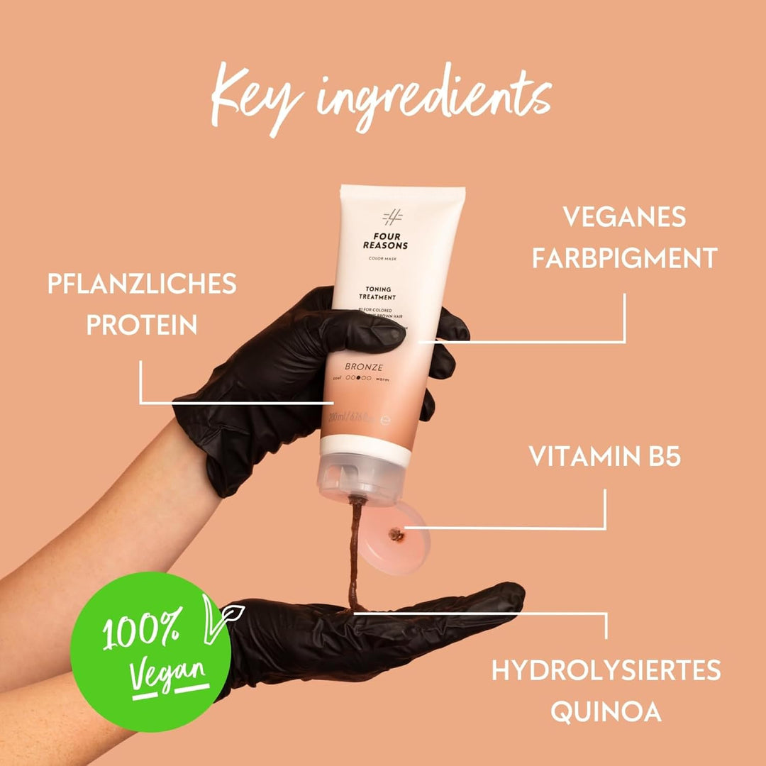 Four Reasons Haartönung Conditioner - Bronze Rot - Natürliche Spülung und Intensivtönung für Haare -