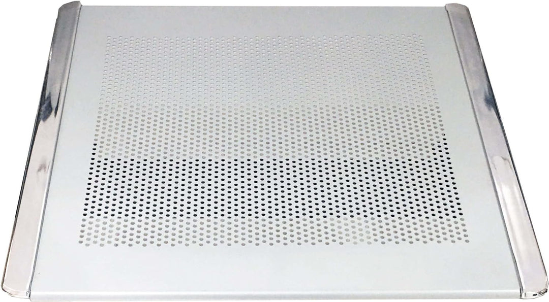 Beistelltisch aus mikroperforiertem Stahl für Wartebank zum Ersetzen einer Sitzfläche | Silber