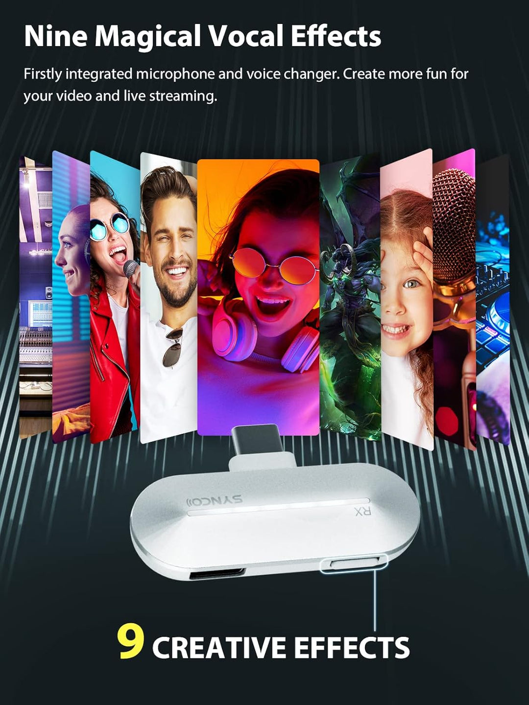 SYNCO Lavalier Mikrofon Kabellos 【Type-C】, P1T Smartphone Mikro Wireless mit Ladebox, Kompatibel mit