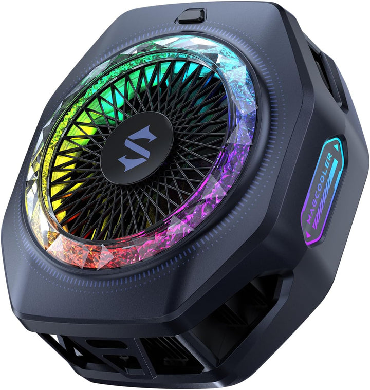 Black Shark 5 Pro Magnetischer Handykühler – 18 adressierbar RGB-LED-Lichter, Trennbarer Griff, APP-