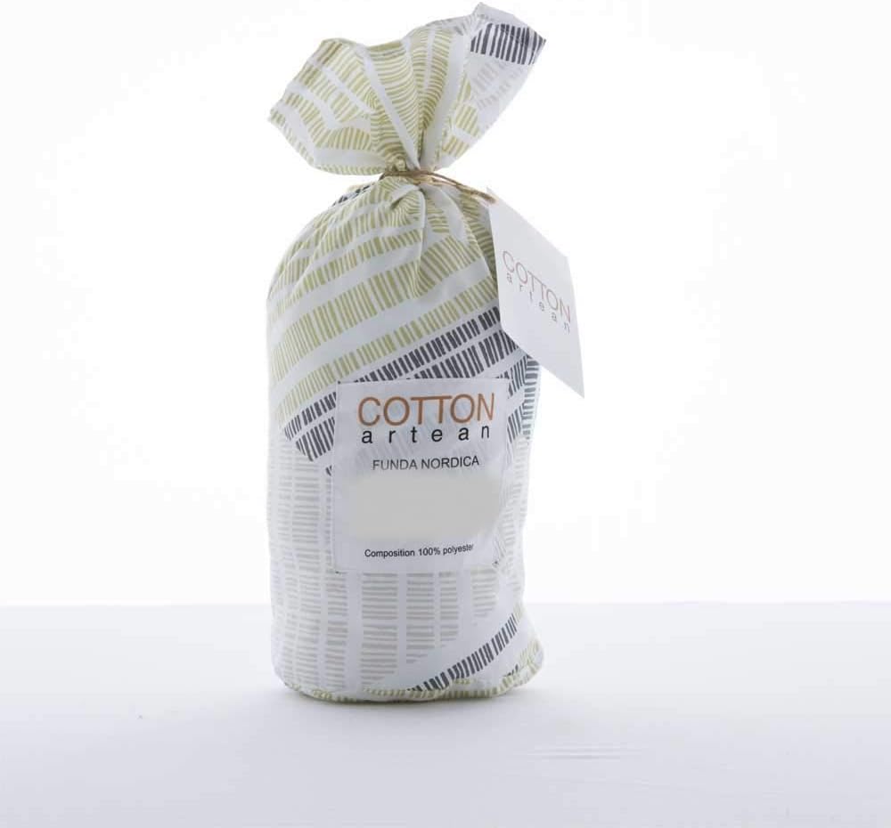 COTTON ARTEAN Bettwäsche-Set, wendbar, für Betten mit 180 cm, mit Knöpfen, Hypoallergen Cama 180 ( 2