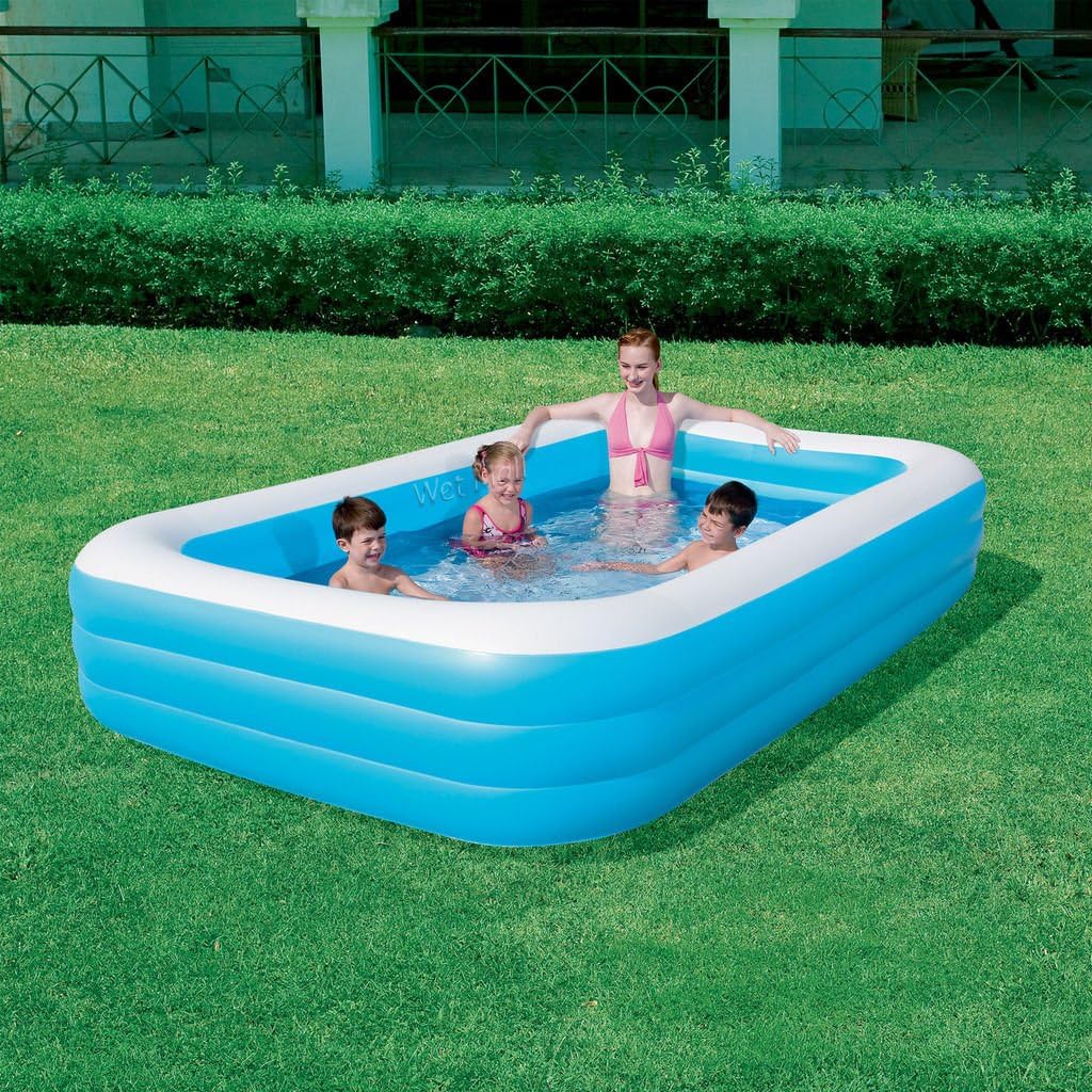 Bestway Family Pool Deluxe, aufblasbares Kinder-Planschbecken 305 x 183 x 56 cm, 305 x 183 x 56 cm