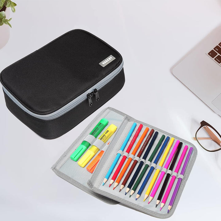 VASCHY Grosse Federmäppchen, Multi Fächer Mäppchen Organizer 72 Stück Etui Schule Federmappe Federta