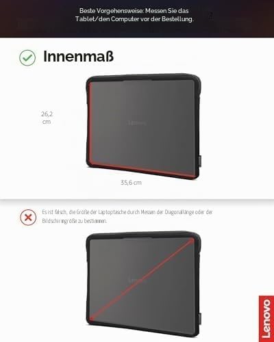Lenovo Basic Laptophülle 14 Zoll Notebook/Tablet kompatibel mit MacBook Air/Pro Neopren Material - W