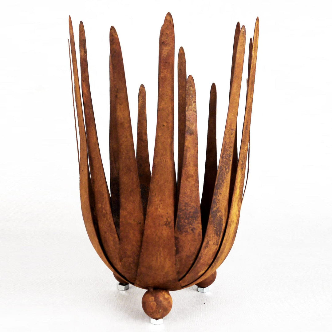 ecosoul Schale Windlicht Kerzenhalter Lotus Dekoschale verrostet mit 3 Füssen Durchmesser: 24cm unte