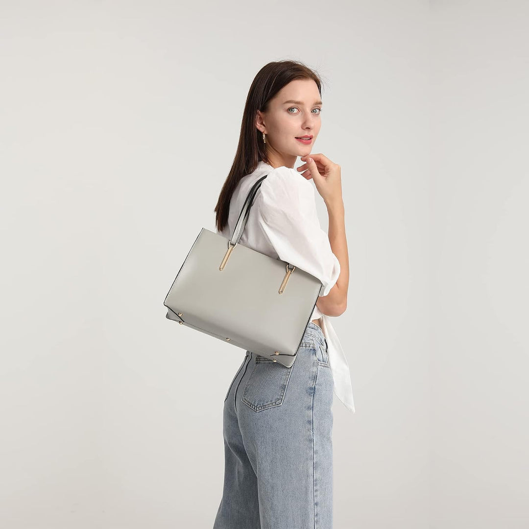 Miss Lulu Schultertasche Damen Henkeltasche Gross Handtasche Elegant PU Leder Umhängetaschen Frauen