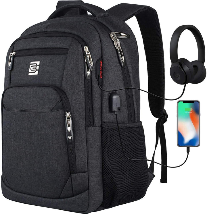 marcello Laptop Rucksäcke mit USB-Ladeanschluss Herren Damen für Arbeit Schule Uni Schulrucksack für