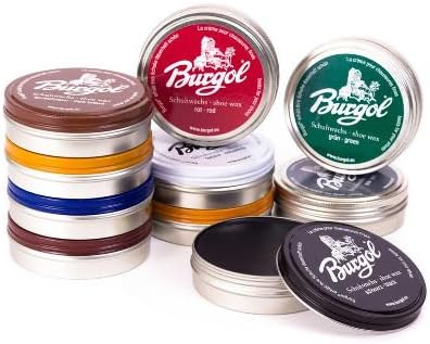 Burgol - Schuhpflegesets mit Schuhwachs - shoe wax 100 ml Blechdose: Farbe: Bordeaux (2-er Set)