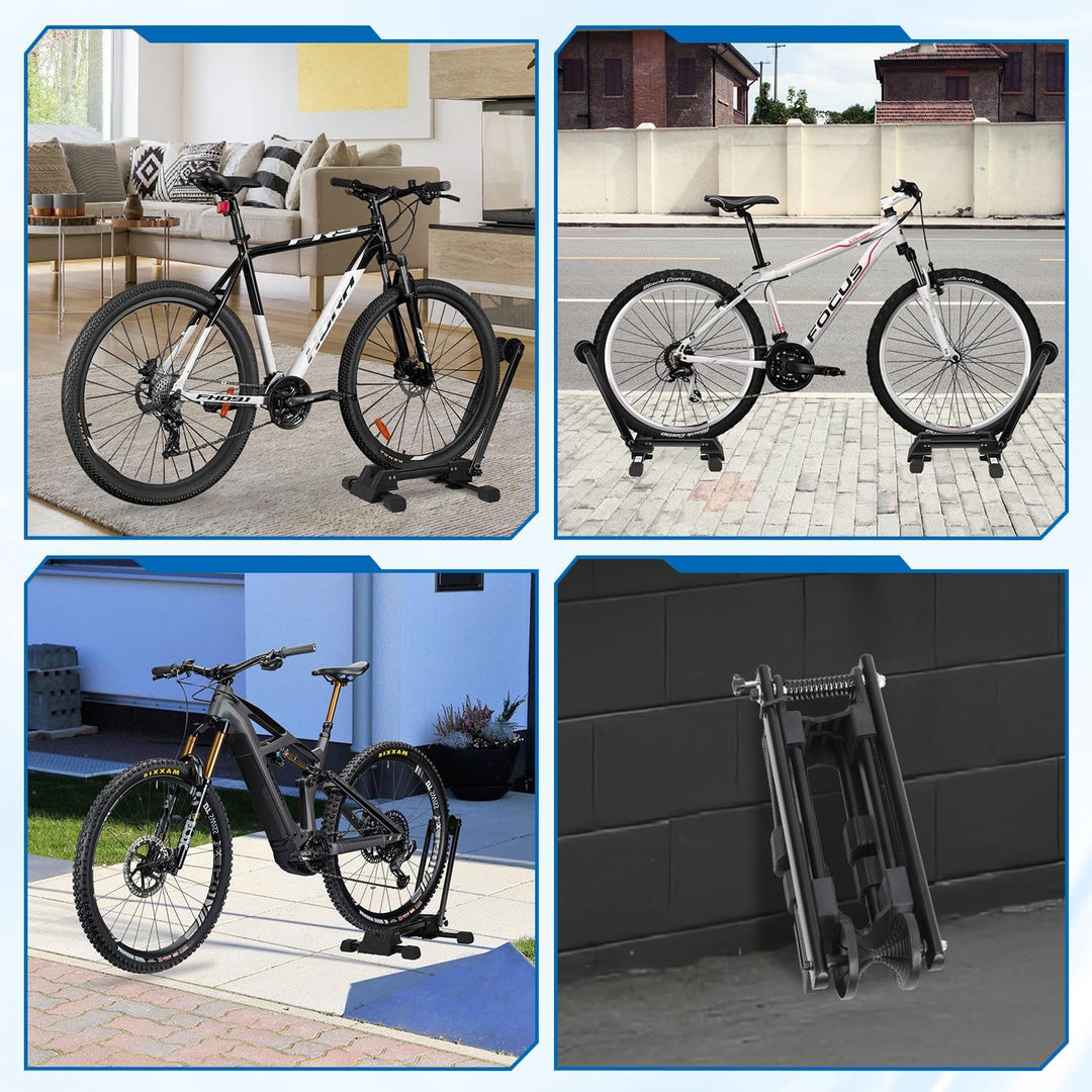Jaxguom Zwei montierte Fahrradständer Hinterradständer Displayständer Fahrradständer Klappbar Alumin