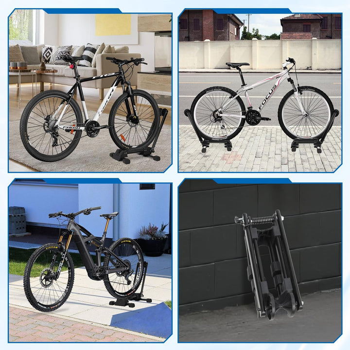 Jaxguom Zwei montierte Fahrradständer Hinterradständer Displayständer Fahrradständer Klappbar Alumin