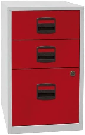 Bisley Home Beistellschrank PFA, 2 Universalschubladen, 1 HR-Schublade, Metall, 633 Schwarz, 40 x 41
