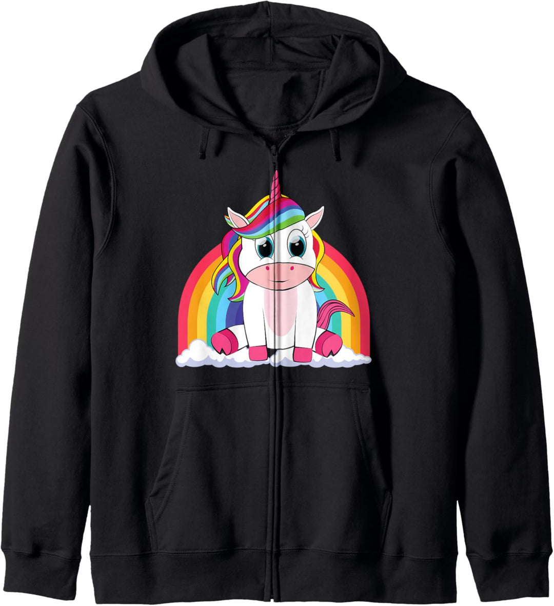 Einhorn mit Regenbogen Kapuzenjacke