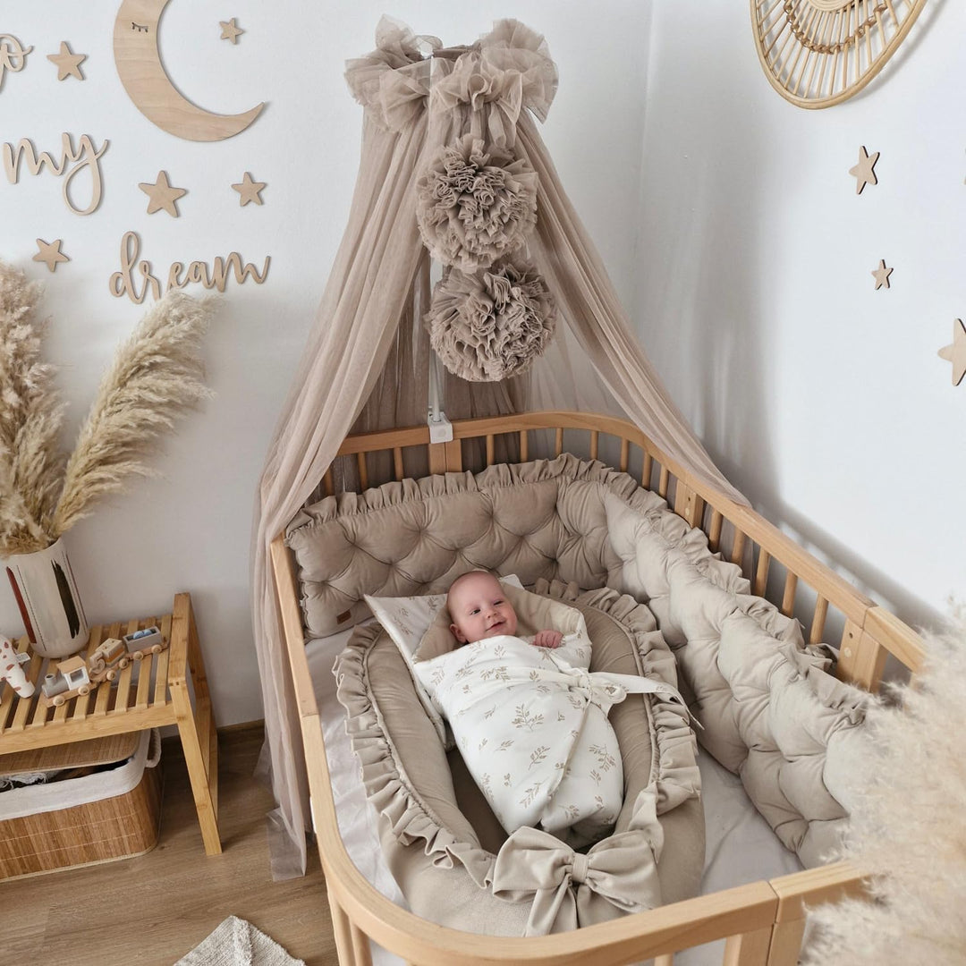 KOELL Bettkantenschutz Nestchen für Kinderbetten 60x30 cm - Dekokissen Modular, Kopfschutz Babybett