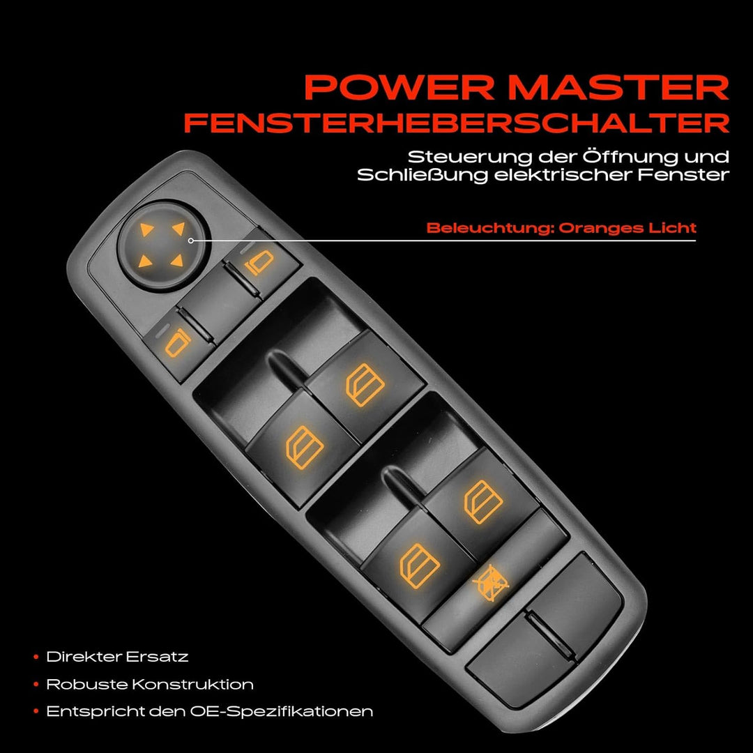 Fensterheber Schalter Schalteinheit 3-Polig Vorne Links für M-Klasse W164 2005-2011 2518200110
