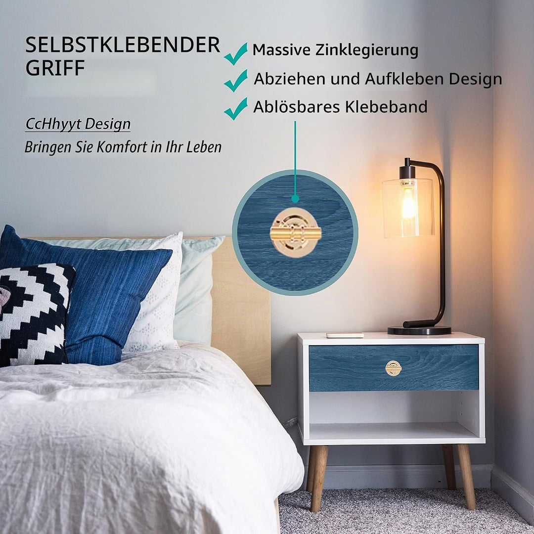 2 Stück Selbstklebende Griffe Schrankgriffe Türgriffe Schubladenknöpfe Griffe zum kleben Metallgriff