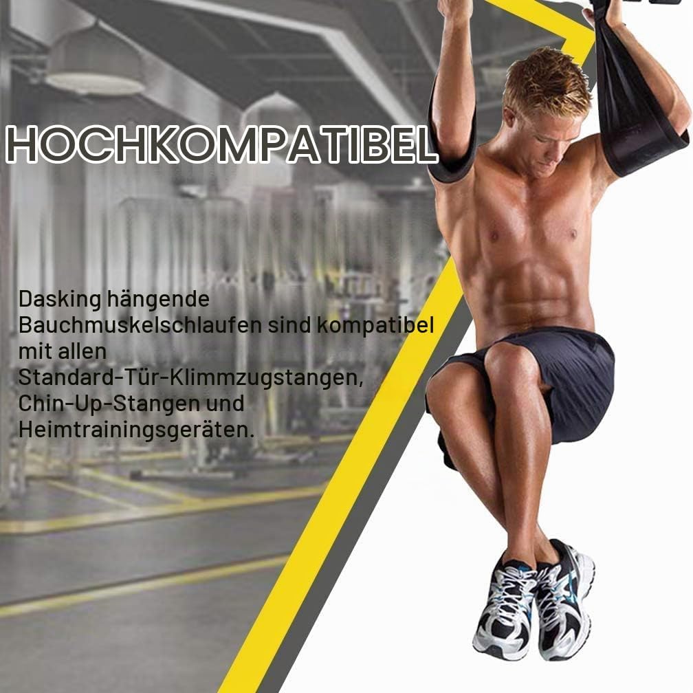 DASKING Bauchmuskelschlaufen Armschlaufen für Bauchtraining, Klimmzugstange Bauchtrainer, Fitness Ab