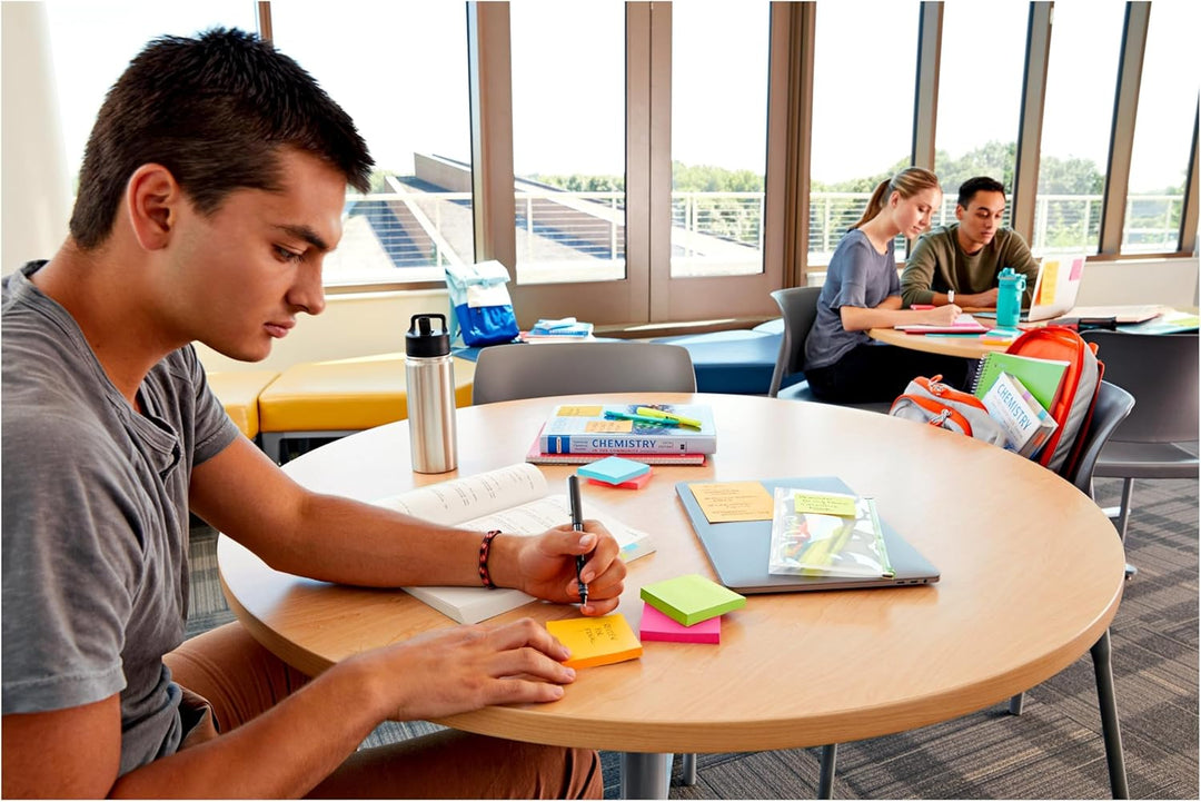 Post-it Notes Super Sticky Pads in Energy Boost Collection Farben, liniert, 12,7 x 20,3 cm, 45 Blatt