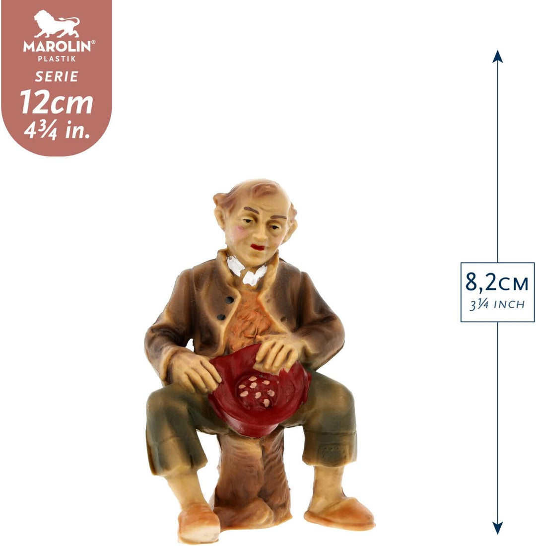 Marolin Hirte fütternd (sitzend), zu 12cm Fig. (Kunststoff)