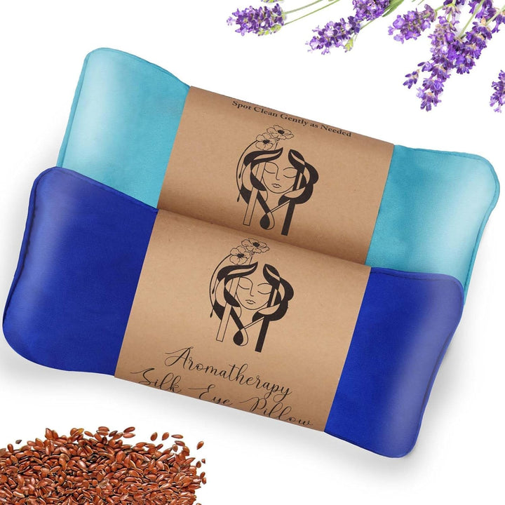 Hihealer Seiden Augenmaske 2er Set Lavendel Gewichtet, für Schlafen, Yoga, Spa, Meditation, Feucht-