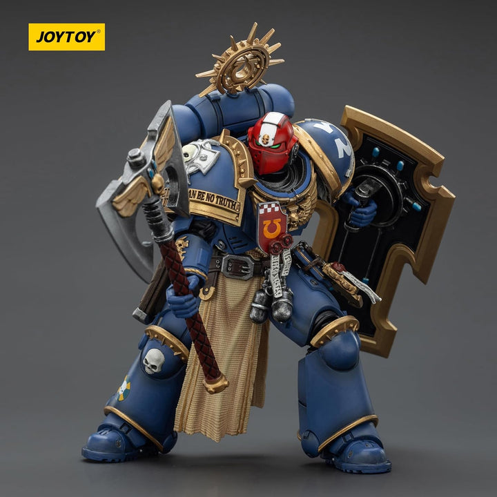 JOYTOY Warhammer 40K Ultramarines Metaurus with Power Axe, Stormshield and Plasma Pistol 1/18 Action