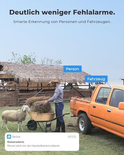 Reolink Go Plus 3G/4G LTE Überwachungskamera mit SIM-Karte 2K 4MP HD, Personen-/Autoerkennung, Akku