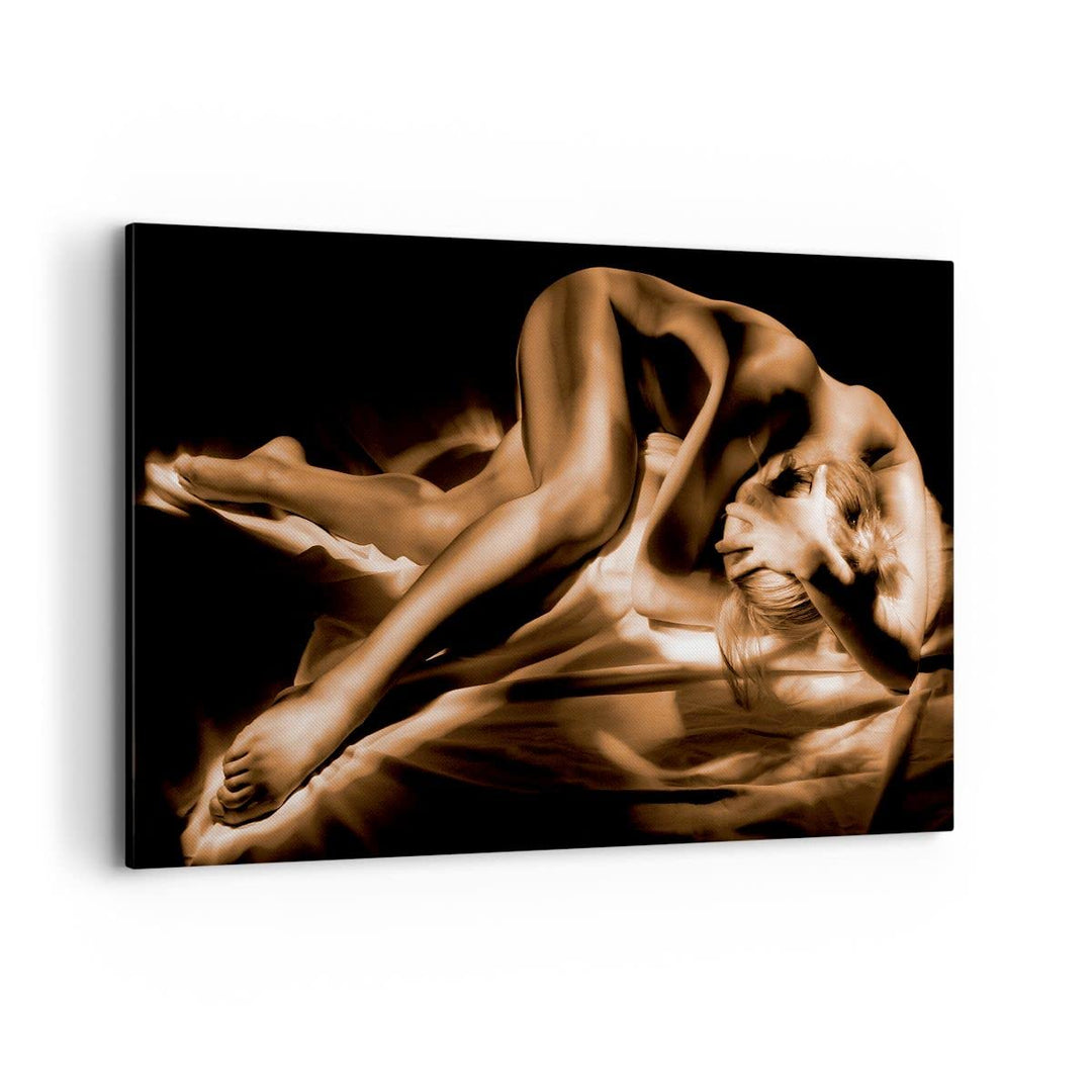 ARTTOR Leinwandbild 120x80cm Wandbilder Menschen - 0349 | Modell Frau Akt Gross XXL Deko Dekoration