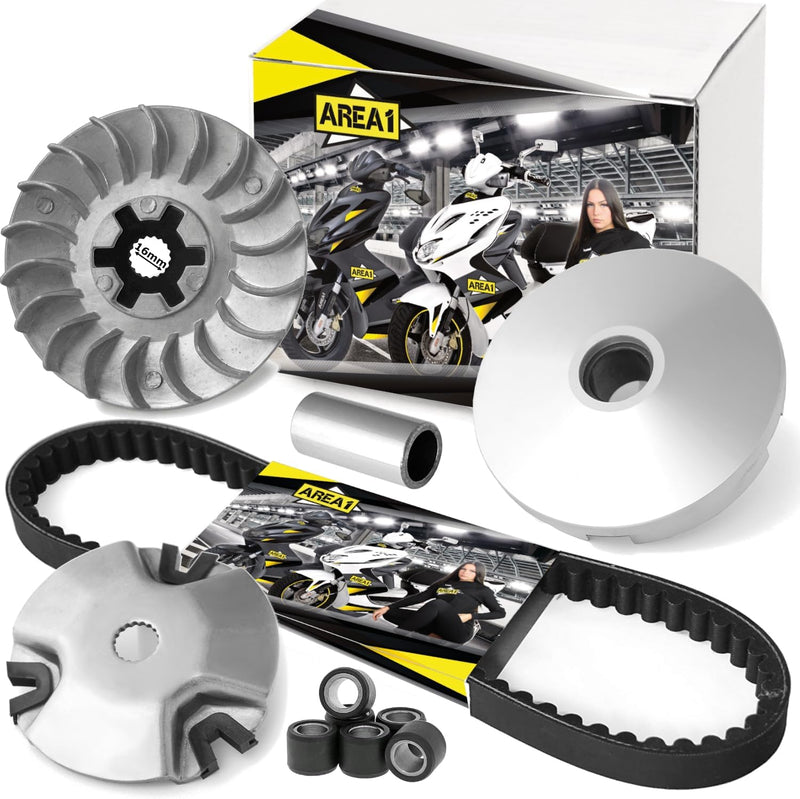 Area1 Ersatz Variomatik mit Keilriemen für 50ccm China 2-Takt-Roller. Kompatibel mit ATU Explorer Ra