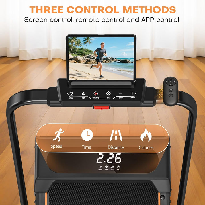 Laufband für Zuhause, VANNECT Walking Pad, 1-12 km/h Klappbares Laufband mit 9% Steigung, Ultra-Leis