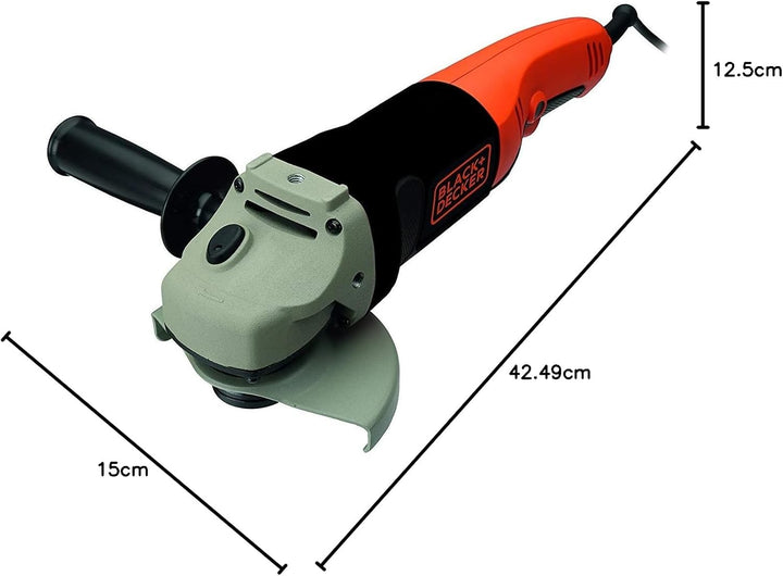 Black + Decker kg1202-qs Winkelschleifer wird in Karton 125 mm 1200 W Ohne Koffer, Ohne Koffer