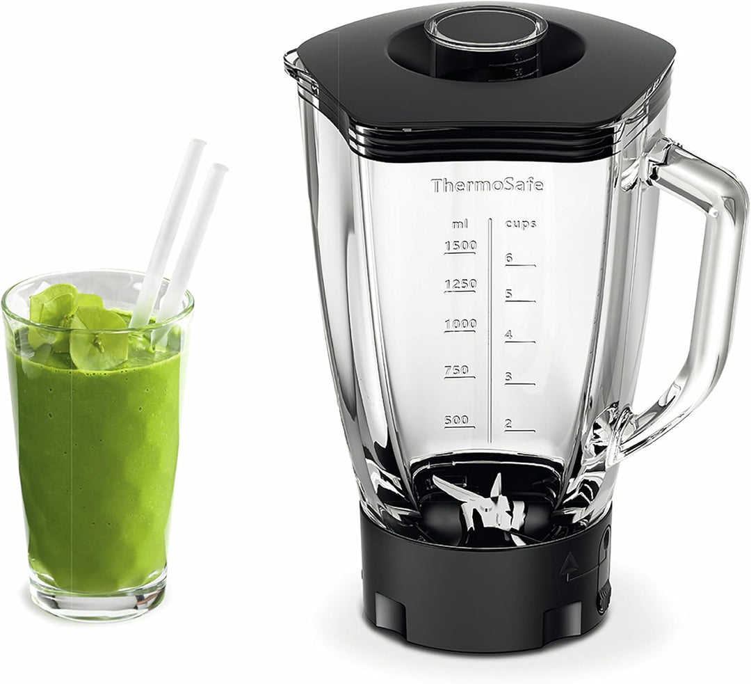 Bosch Mixer-Aufsatz MUZ9MX1, ThermoSafe-Glas, 2,3 L, perfekt für Crushed-Ice und Cocktails, spülmasc